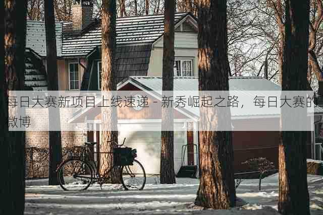 每日大赛新项目上线速递 - 新秀崛起之路，每日大赛的微博