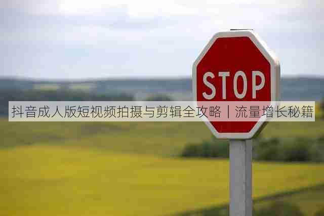 抖音成人版短视频拍摄与剪辑全攻略｜流量增长秘籍