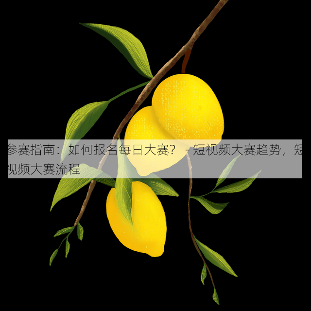 参赛指南：如何报名每日大赛？ - 短视频大赛趋势，短视频大赛流程